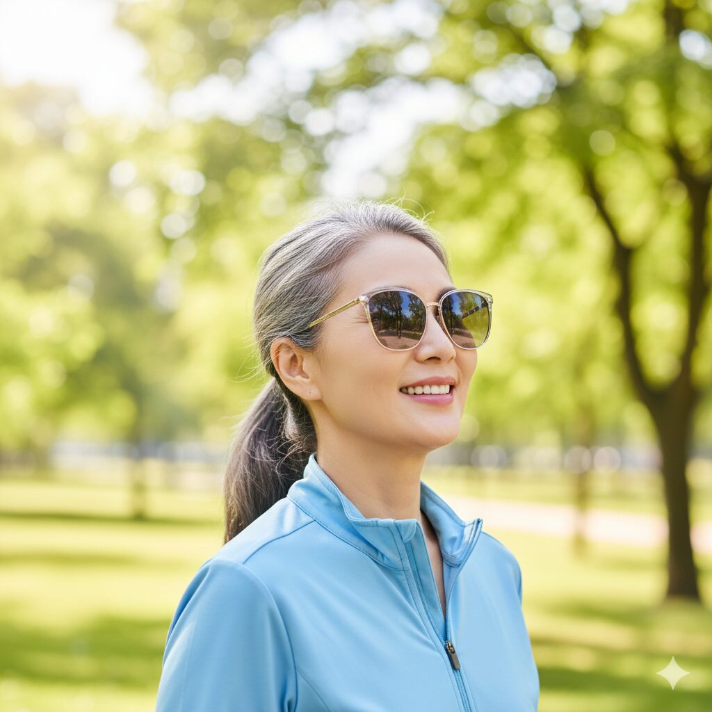 Block UV rays with sunglasses.