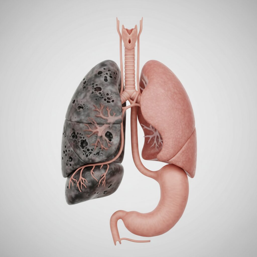 Image 1 - Illustration showing the anatomy of the throat with food correctly entering the esophagus versus food mistakenly entering the trachea (windpipe) leading to the lungs.