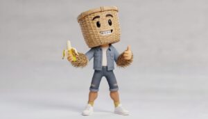 Image 6 - A cheerful character holding a glass of water and pointing at their healthy calves with a thumbs-up.