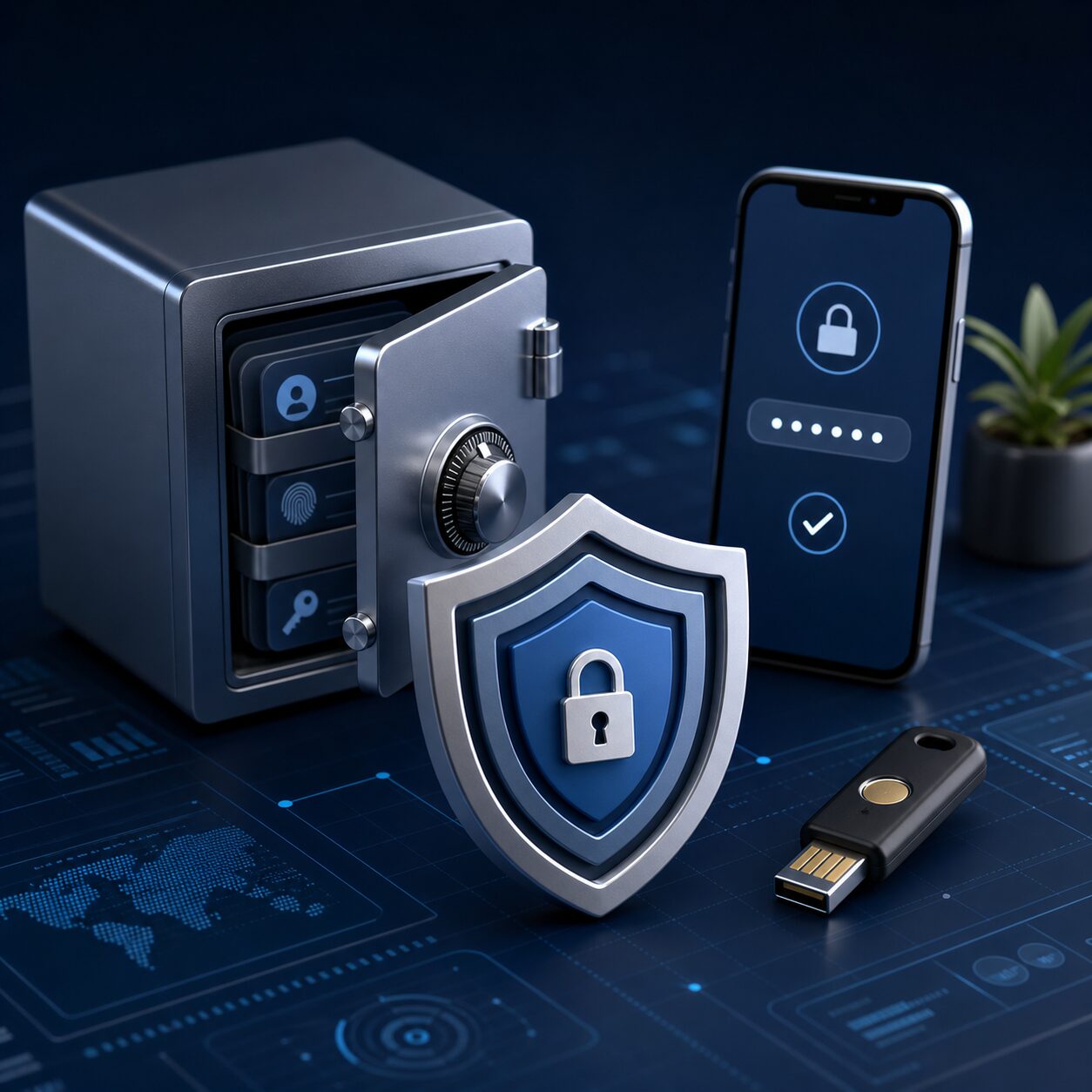 Password manager and multifactor authentication security tools