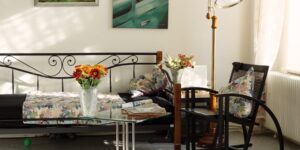 A sunlit living room representing the importance of natural light for seniors.