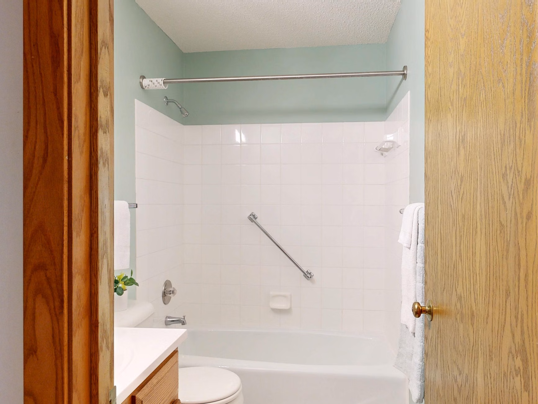 Selecting the Right Cabin for Senior-Friendly River Cruises: A Practical Guide 1 An accessible river cruise bathroom featuring safety grab bars and a walk-in shower.
