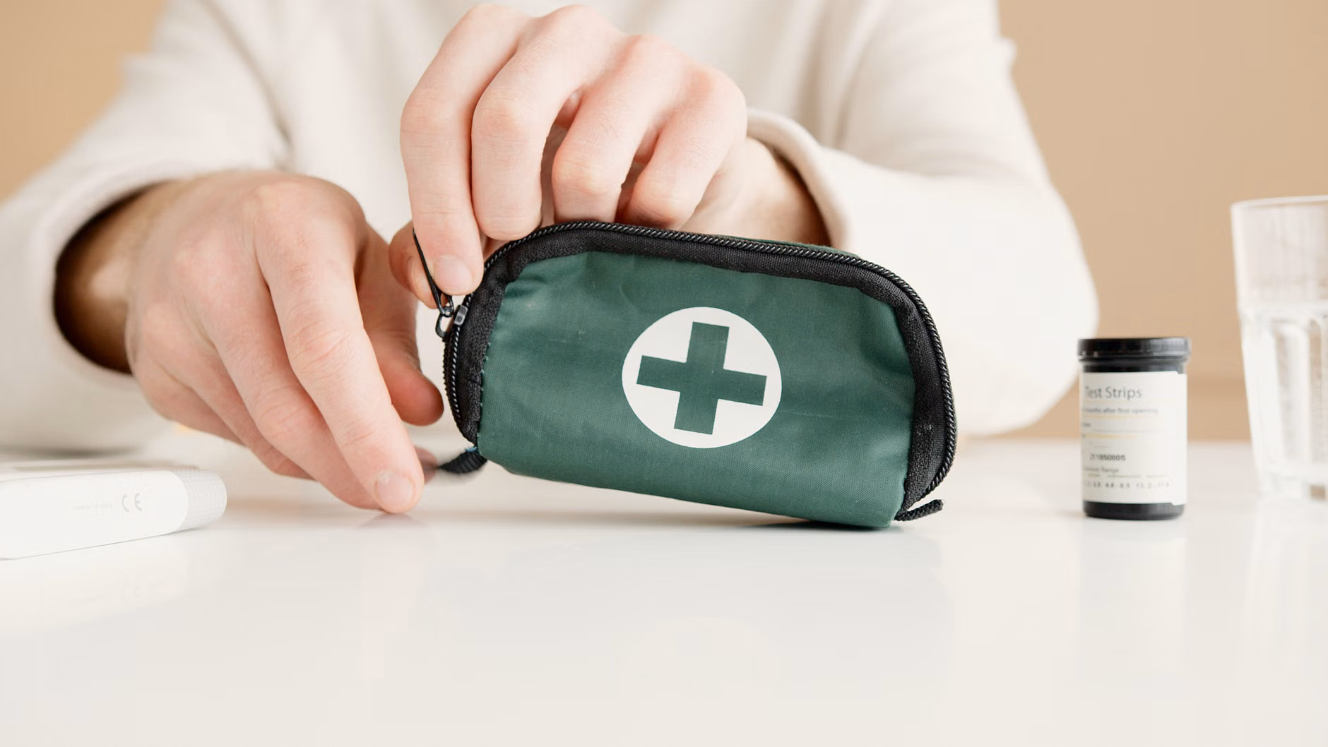 Mastering Cold-Weather Cruise Packing: A Mobility and Comfort Guide for Seniors 3 A compact travel medical and skin care kit for seniors.