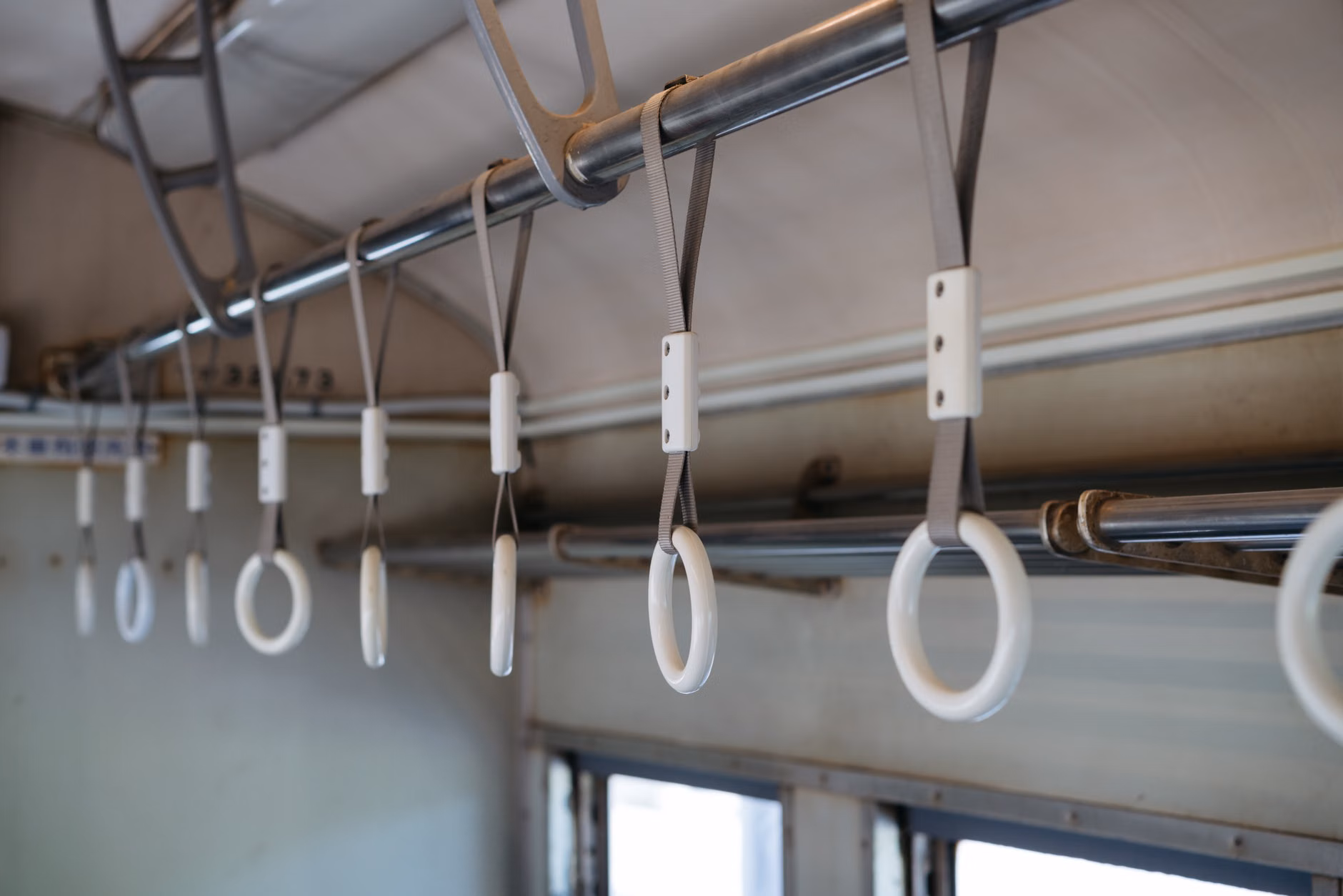 Interior of an accessible cogwheel train carriage.