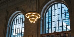A grand, accessible historic library interior designed for comfortable exploration.