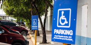Modern urban street signage designed for high visibility and accessibility.