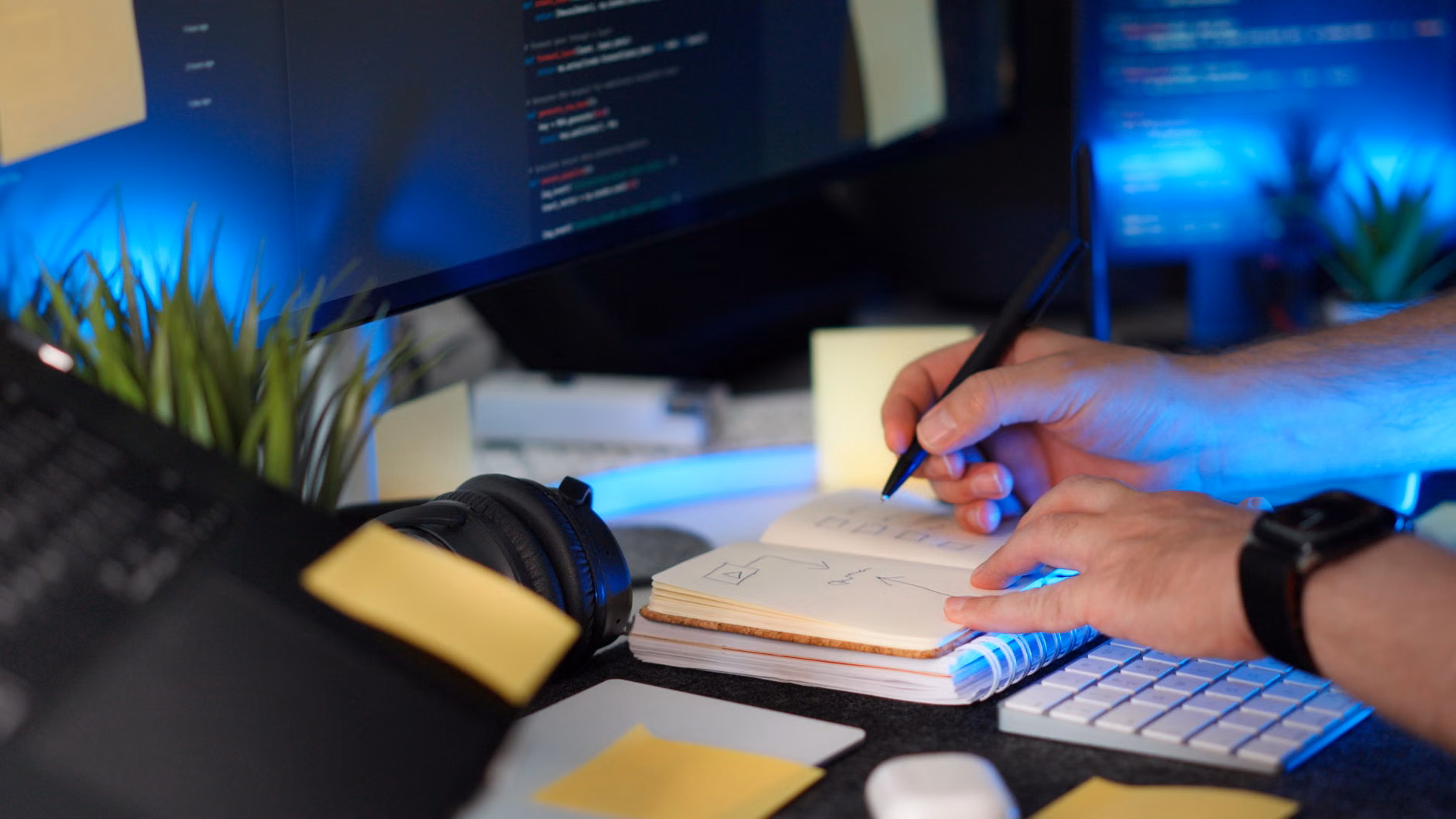 Navigating Digital Public Services: A Practical Guide for Older Adults 2 Organized home desk with a notebook for tracking digital documentation.