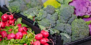 A vibrant assortment of cruciferous vegetables representing sulfur-rich dietary sources for senior health.