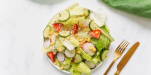 A healthy, balanced meal featuring iodine-rich ingredients in a bright kitchen.