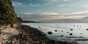 A scenic coastal view representing a relaxing senior-friendly travel destination.