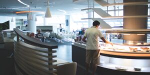 Modern and accessible airport lounge area designed for comfort and ease of use.